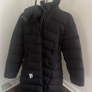 Mango Black Puffer Coat